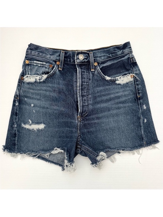 Agolde Pants - AGOLDE High Rise Distressed Cutoff Denim Shorts Button Fly Size 24